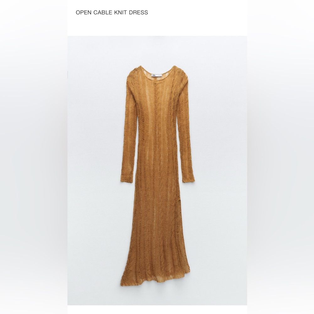 Zara Open Cable Knit Dress